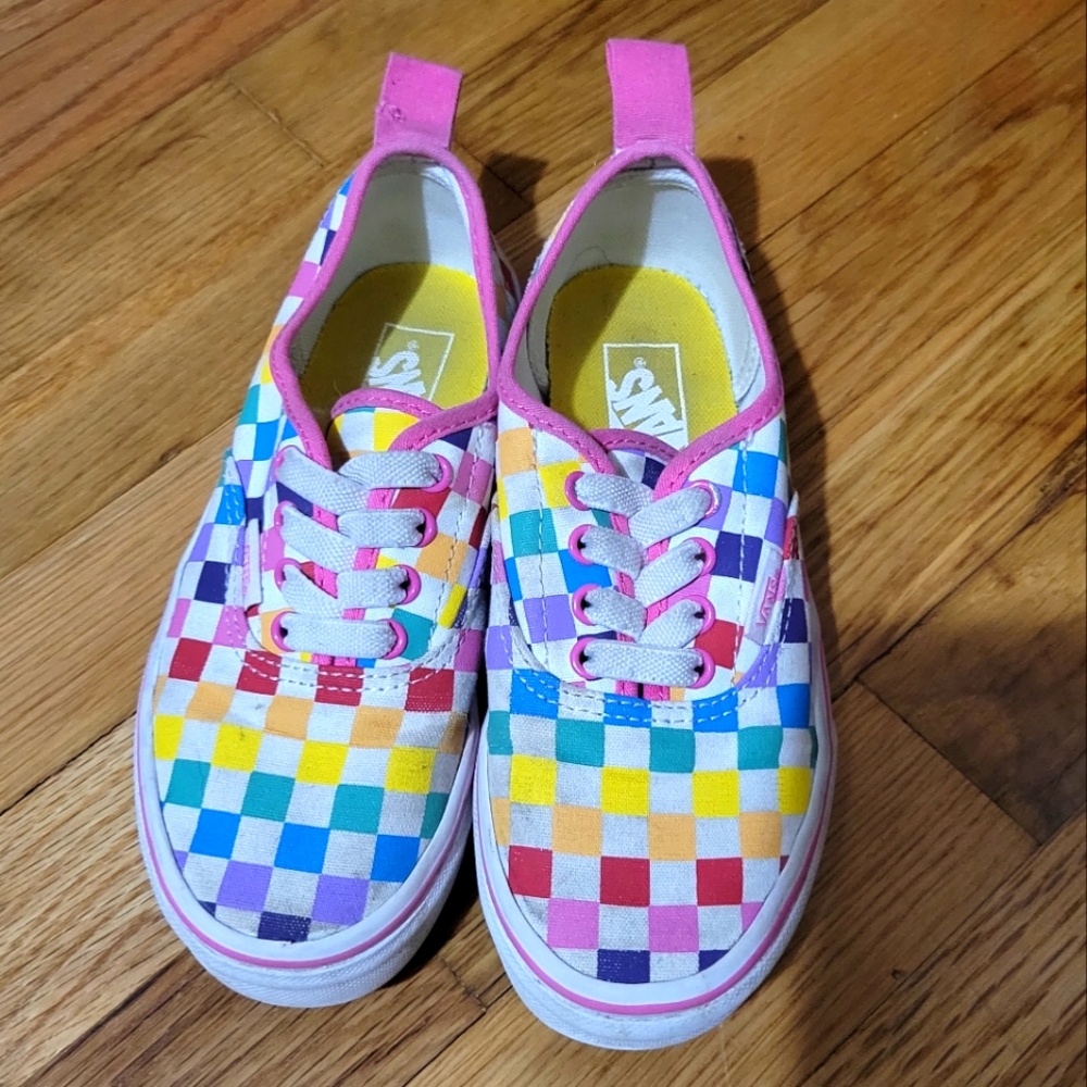 Size 1 girls checkered vans